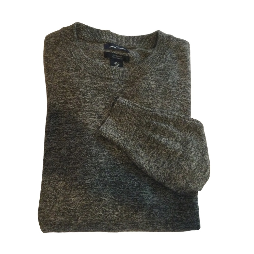 Daniel Hechter Paris Heather Gray Crewneck Mens Sweater Size Medium
